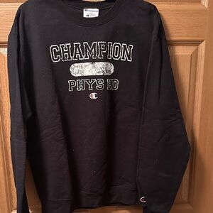 Champion Black Phys Ed Sweatshirt